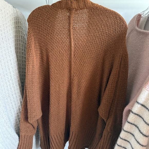 Madewell Warm Brown Open-Front Cardigan - Picture 2 of 2